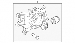 Цапфа задняя правая Kia Sorento 16-20 AWD