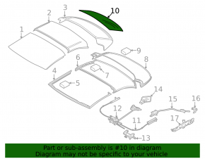 Стекло заднее BMW 4 F33 14-20 кабрио