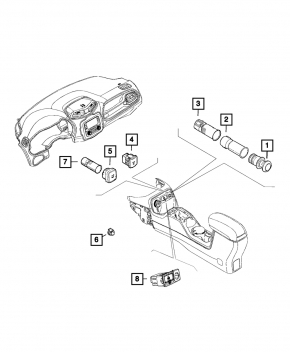 Блок USB AUX Jeep Renegade 19-23
