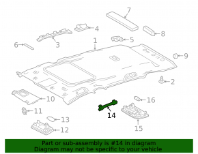 Ручка потолка левая Toyota Camry v70 18-24