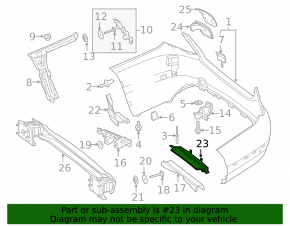 Крепление заднего бампера нижнее центральное Mercedes C-class W205 300/350e 15-21 AMG pkg