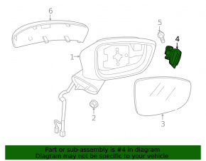 Поворотник зеркала левый Mazda CX-5 15-16