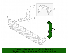 Патрубок интеркулера левый BMW X1 F48 16-22 B46