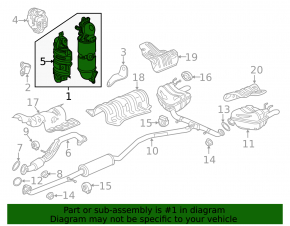 Коллектор выпускной с катализатором Honda Civic X FC 16-20 1.5T
