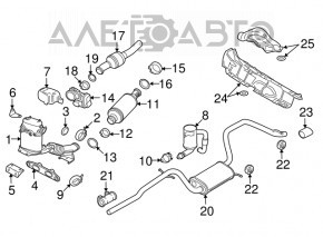 Катализатор VW Jetta 11-15 USA TDI,ржавый