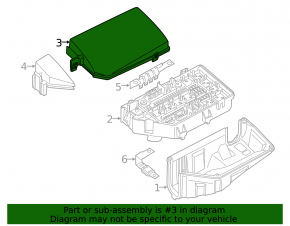 Capac cutie siguranțe compartiment motor Volvo XC40 19-25 mare