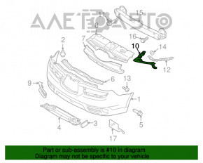 Крепление переднего бампера правое угловое Subaru b9 Tribeca