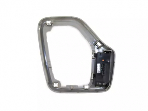 Накладка шифтера Jeep Cherokee KL 14-18 беж, белая строчка, тип 1