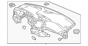 Panoul frontal al torpilei fără AIRBAG Acura MDX 14-20