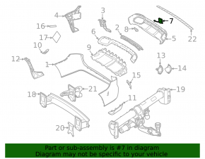 Заглушка буксировочного крюка заднего бампера Mercedes W167 GLE 350 450 20-26 верхняя часть, AMG pkg