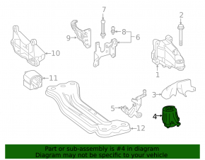 Подушка двигателя правая Mercedes W213 E 300/350 17-23 2.0T RWD