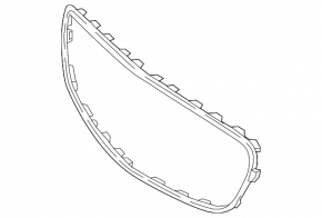 Обрамление решетка радиатора grill Mercedes W213 E 17-20 хром, AMG pkg