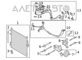 Кронштейн компрессора кондиционера Ford Explorer 20-25 2.3T