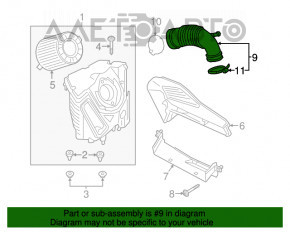 Воздуховод на коллектор Audi A4 B9 17-25 2.0T CYMC