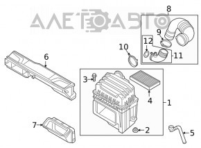 Корпус воздушного фильтра VW Atlas 18-26 2.0T