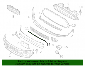 Conductă de aer disc de frână față dreapta Mini Cooper 14-21 model S