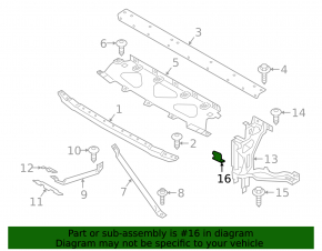 Накладка замка капота правая BMW X7 G07 19-26