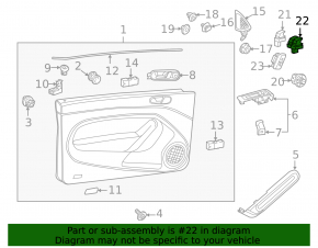 Управление стеклоподъемником передним левым VW Beetle 12-19 хром с накладкой