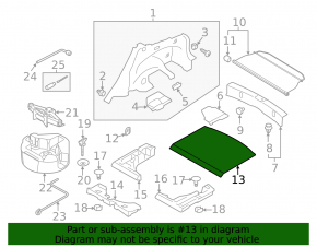 Пол багажника Subaru Impreza 5d 17-23