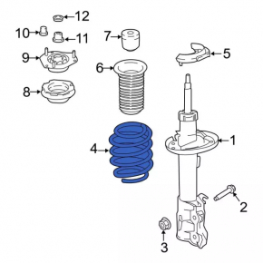 Пружина передняя левая Ford Ecosport 18-22 2.0
