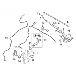 Крышка бачка омывателя Ford Transit Connect MK2 13-23
