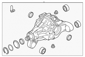 Задний дифференциал редуктор Audi Q7 4L 10-15 3.0 tfsi