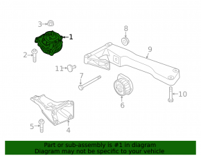 Подушка двигателя правая BMW X1 E84 13-15 2.0T N20, RWD