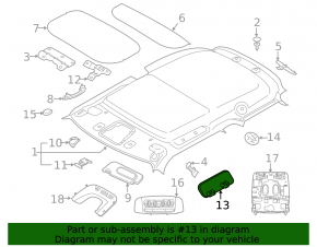 Козырек левый боковой Mini Cooper F56 3d 14-24 серый
