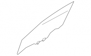Geamul ușii din fața dreapta a Nissan Leaf 11-12 cu zgârieturi