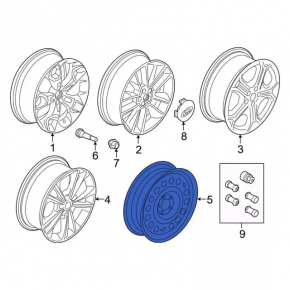 Запасное колесо докатка Lincoln MKC 15-19 R17 165/70