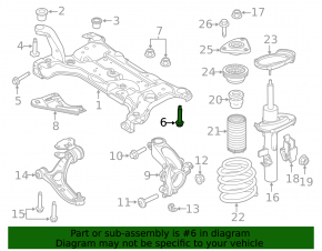 Болт крепления переднего подрамника 2шт Ford C-max MK2 13-18 96мм