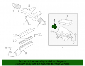 Расходомер воздуха Land Rover Range Rover 14-21 с корпусом, 3.0