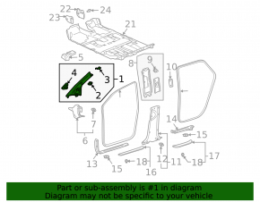 Накладка передней стойки левая Lexus RX300 RX330 RX350 RX400h 04-09