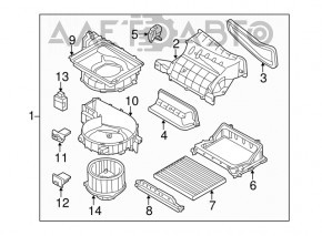 Корпус печки голый Hyundai Elantra UD 11-13