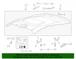 Фиксатор козырька Ford Edge 15-24