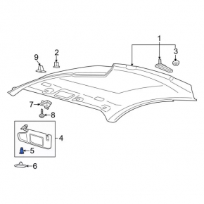 Фиксатор козырька Ford Edge 15-24