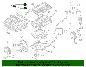 Крышка маслозаливной горловины Audi A3 8V 15-20 1.8Т
