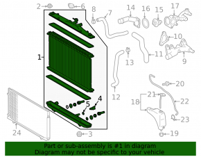 Radiator răcire apă Toyota Sienna 11-16 2.7, 3.5