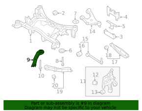 Лопух заднего подрамника правый Subaru Impreza WRX GH 08-14 2.5T