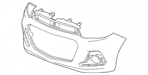 Бампер передний голый Chevrolet Spark 16-18