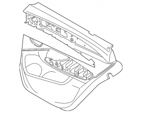Capacul usii, cartela din spate stanga pentru BMW X3 G01 18-21, piele neagra