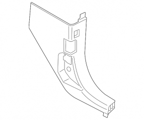 Накладка передней стойки нижняя левая BMW X3 F25 11-17 черная, 2 части