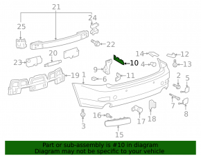 Крепление заднего бампера внешнее левое Lexus IS250 IS350 06-13