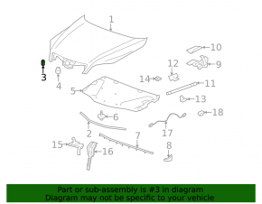 Отбойник двери багажника Chevrolet Volt 11-15 малый