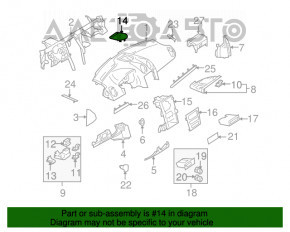 Решетка динамика передней панели Mercedes X164 GL W164 ML