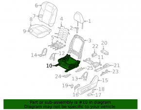 Мотор продольной регулировки водительского сиденья Mitsubishi Outlander 22-26 без каркаса