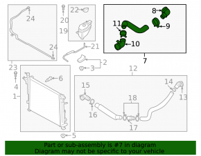 Furtun de răcire superior Hyundai Santa FE 21-23 2.5
