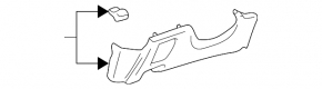 Накладка колени водителя Lexus RX300 98-03 корчиневый