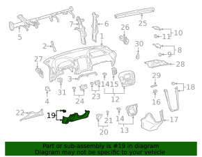Накладка колени водителя Lexus RX300 98-03 корчиневый