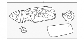 Зеркало боковое левое в сборе Ford Flex 09-12 дорест 3 пина, память, структура